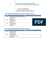 NUST SMME Fourier and Complex Analysis MATH-231