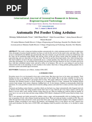 149 Automatic Pet Feeder Using Arduino Ij70303199 Arduino