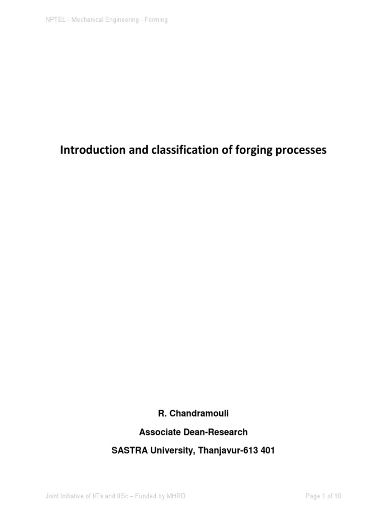 Forging Basics PDF | PDF | Forging | Production And Manufacturing