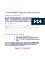 Three Phase Transformer Info