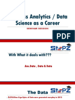 Business Analytics / Data Science As A Career: Seminar Session
