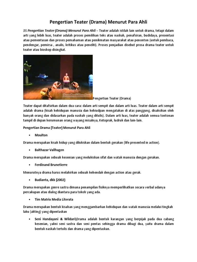 15 Pengertian Teater Pdf