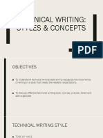 Technical Writing: Styles & Concepts: Prepared By: Jeziel A. Bayot