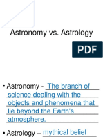 Astronomy vs. Astrology