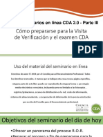 Como Prepararse para La Visita de Verificacion Cda y El Examen