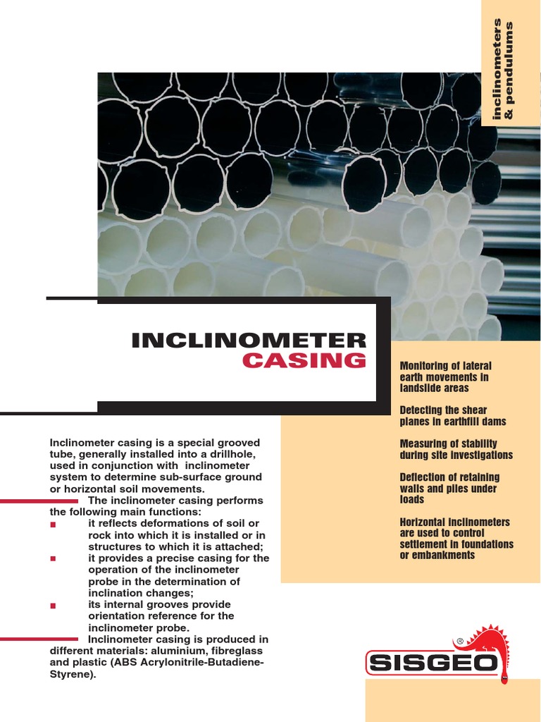 Inclinometer Casing Overview | PDF | Casing (Borehole) | Deep Foundation