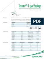 Terumo 3 Part-Syringe Product Info Card PDF