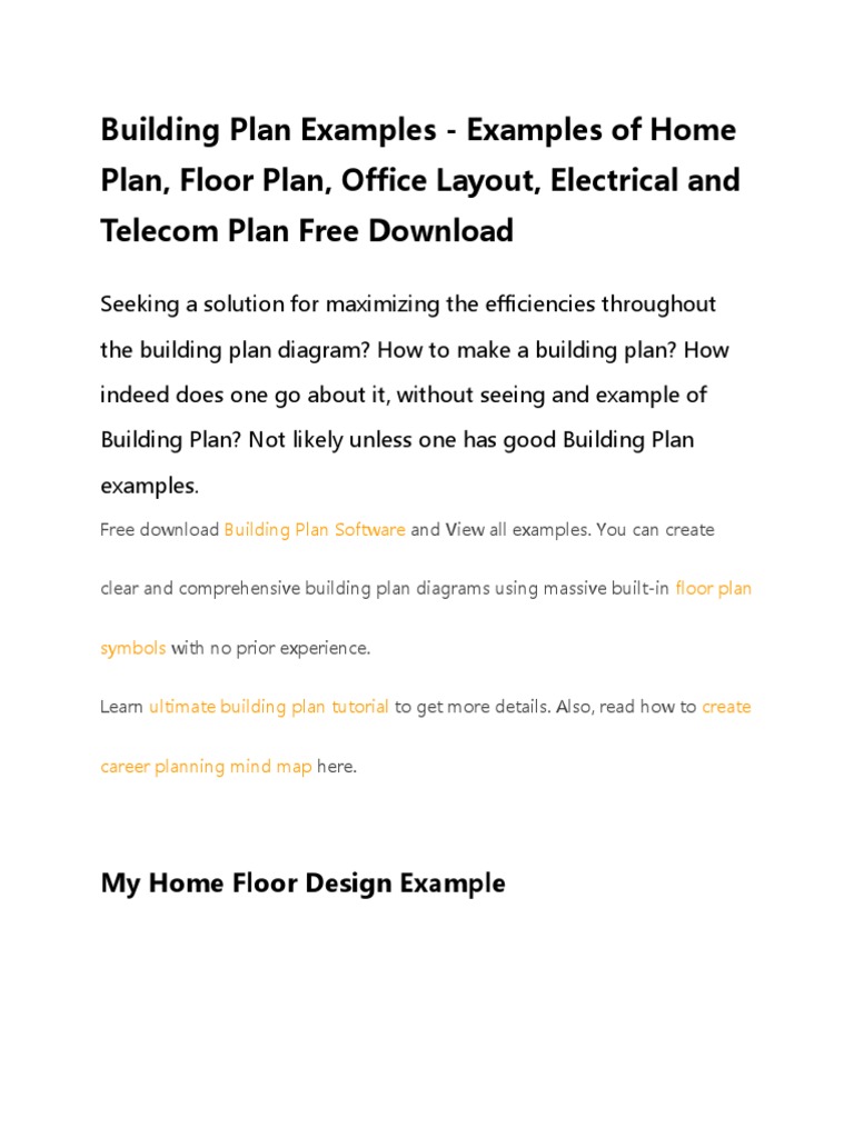 Building Plan and Office Layout Samples | PDF | Career & Growth | Art