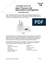 Vapor Pressure and Heat of Vaporization Investigations: Experiment Preliminary Activity For