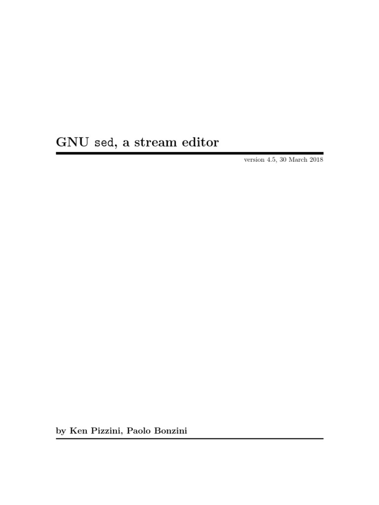 Linux Stream Editor | PDF | Command Line Interface | Regular Expression