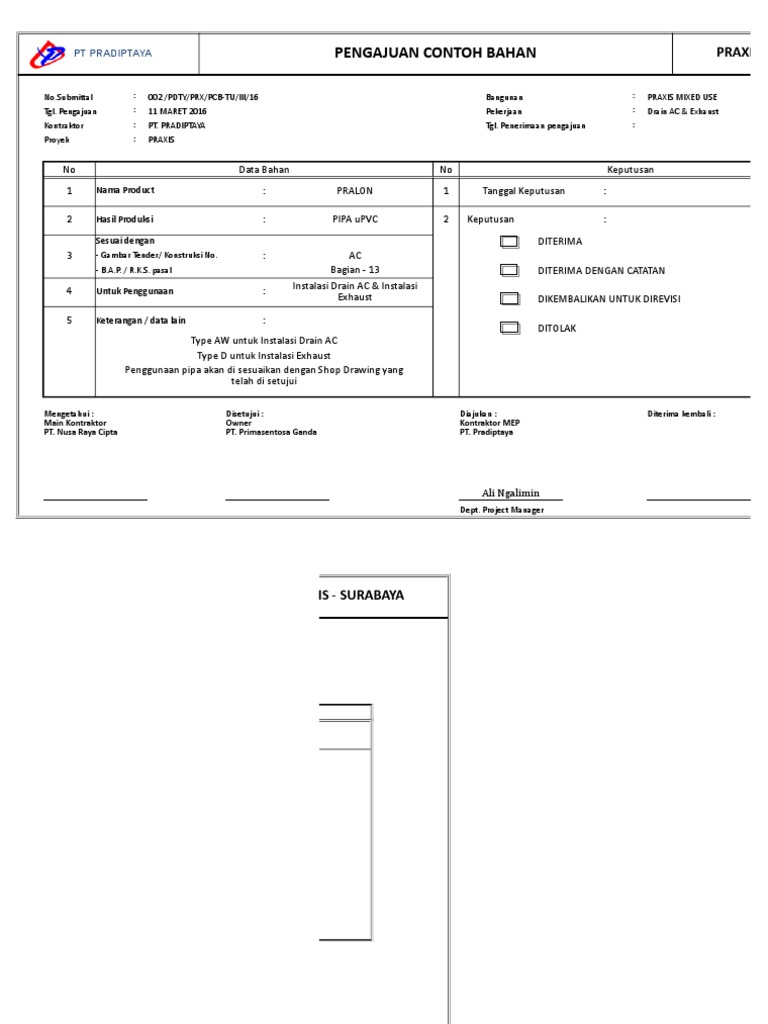 Form Pengerjaan Proyek | PDF