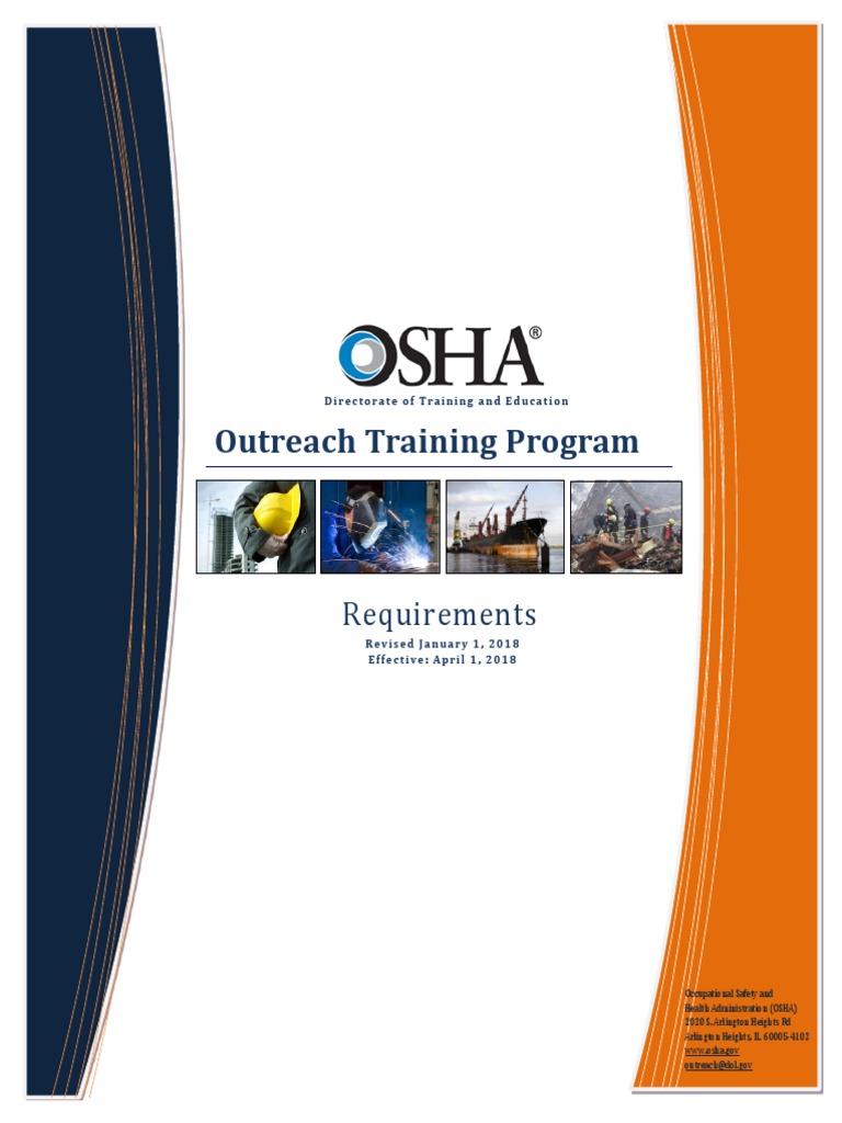 Outreach Training Program: Requirements | PDF | Occupational Safety And ...