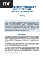 Investigation of Passive Safety Aspects for Vehicle Subjected to Mine Blast