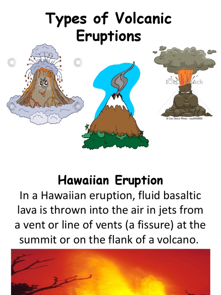 Types of Volcanic Eruptions Explained | PDF