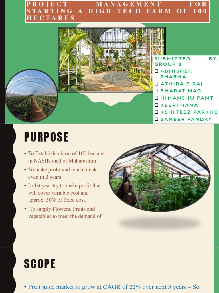 Group 8 Project Management Agriculture Farm | PDF | Profit (Economics ...