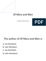 Of Mice and Men: Exam Review