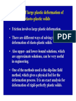 Analysis of Large Plastic Deformation of Elasto-Plastic Solids