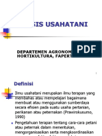 belajar analisa usaha tani