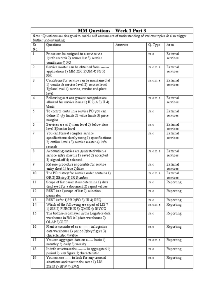 MM Questions Week 1 Part 3 PDF Business Computing