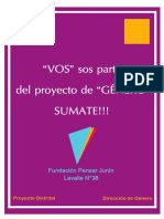 Vos Sos Parte Del Proyecto de Género - Sumate