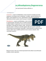 Aromorfoza, Idioadaptarea, Degenerarea-Biologie Portofoliu