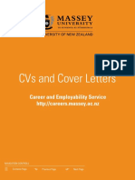 Guide To CVs and Cover Letters