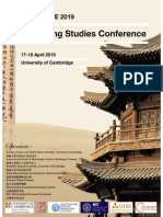 Dunhuang Studies Conference Cambridge 2019 Programme