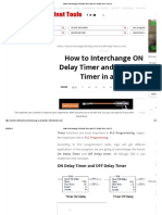 How to Interchange on Delay Timer and OFF Delay Timer in a PLC