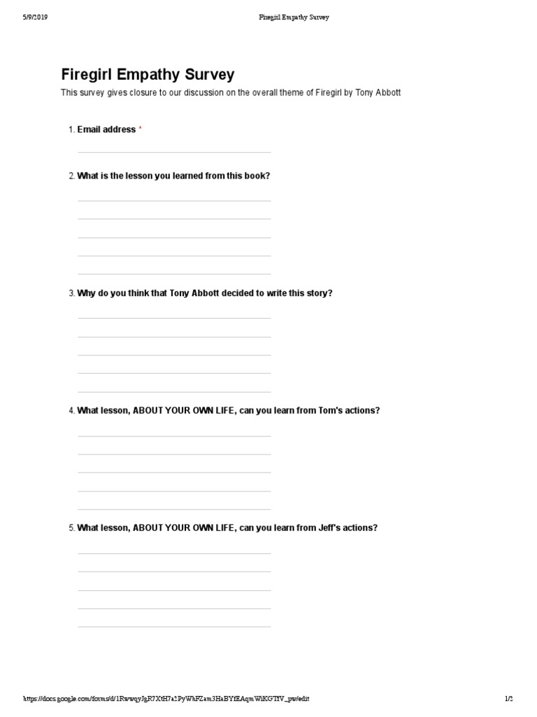 Firegirl Empathy Survey Insights PDF