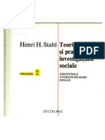 H. H. STAHL - Teoria Si Practica Investigatiilor Sociale PDF