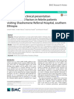 Typhoid Fever: Clinical Presentation and Associated Factors in Febrile Patients Visiting Shashemene Referral Hospital, Southern Ethiopia