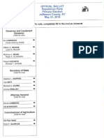 Kentucky Primary Ballot Sample 2019