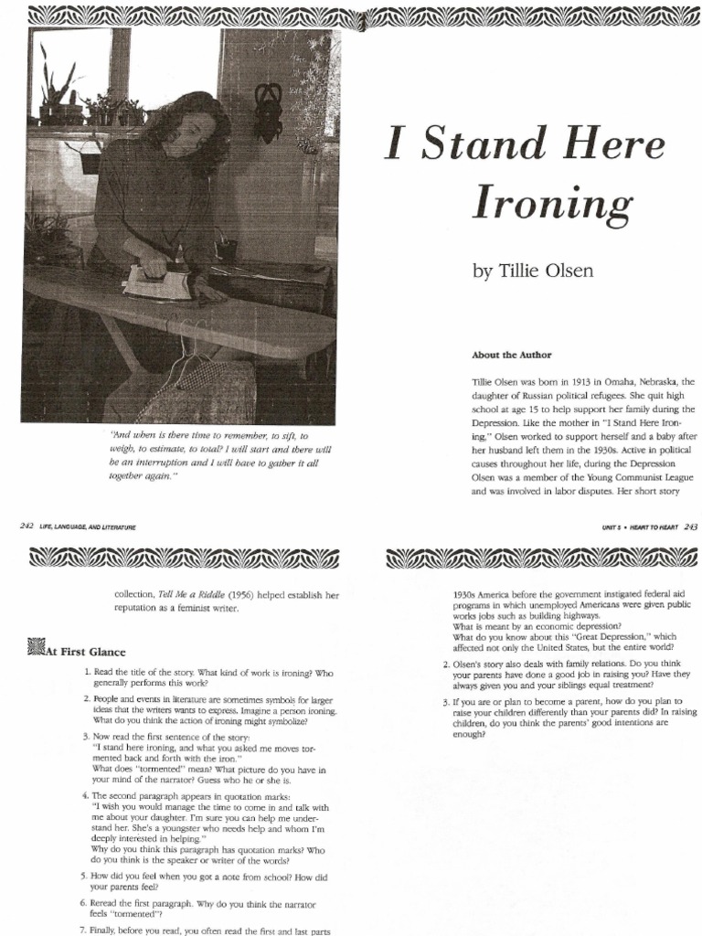 I Stand Here Ironing PDF