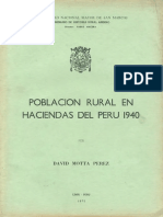 Poblacion Rural en Haciendas Del Peru 1940 PDF