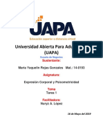 Expresión Corporal y Psicomotricidad. Tarea I