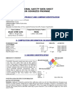 Material Safety Data Sheet For Odorized Propane: 1-Chemical Product and Company Identification