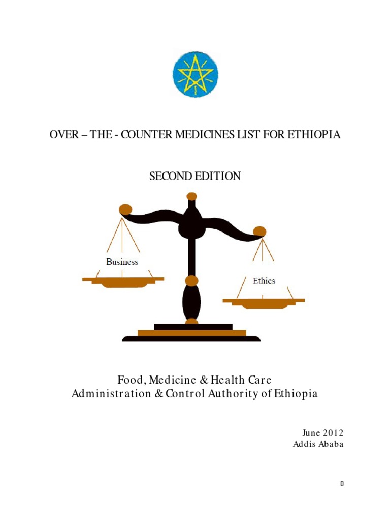 Over The Counter Medicines List For Ethiopia 2nd Edition PDF Over