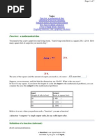 1-1 Functions: Function: A Mathematical Idea