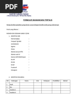 Contoh Formulir Wawancara Tertulis