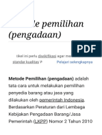 Metode Pemilihan (Pengadaan) - Wikipedia Bahasa Indonesia, Ensiklopedia Bebas