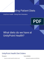 Understanding Patient Diets: Unitypoint Health - Dining Host Orientation