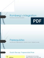 Romberg's Integration: Presented by Jose Mari M. Escalante