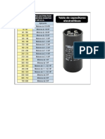 Taba de Capacitores de Arranque