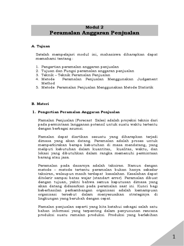 Modul 2 Ramalan Penjualan Docx