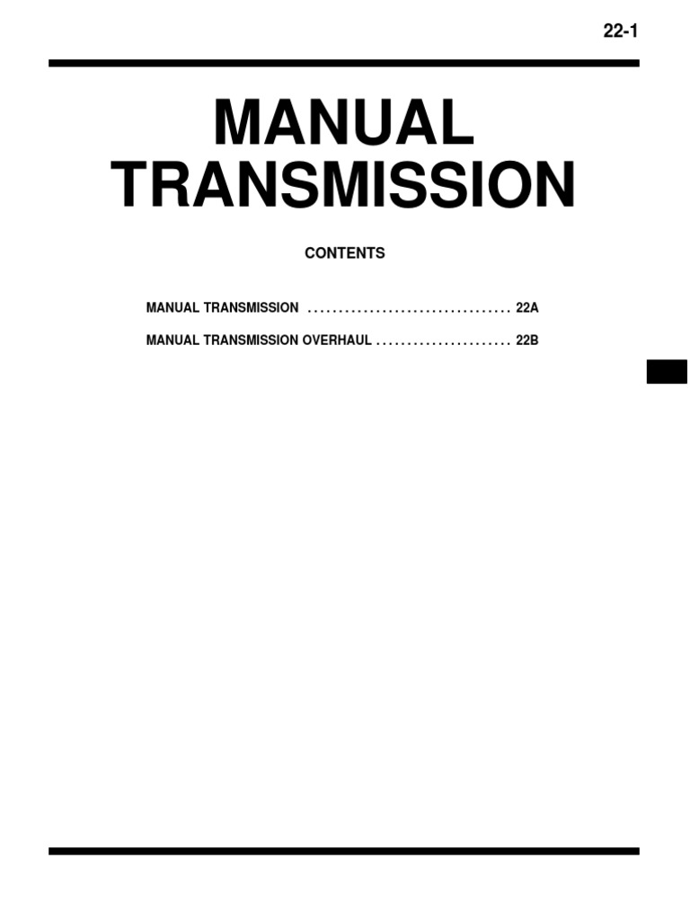 Manual Transmission PDF