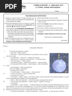 2º Simulado - 2ª Etapa - Língua Portuguesa