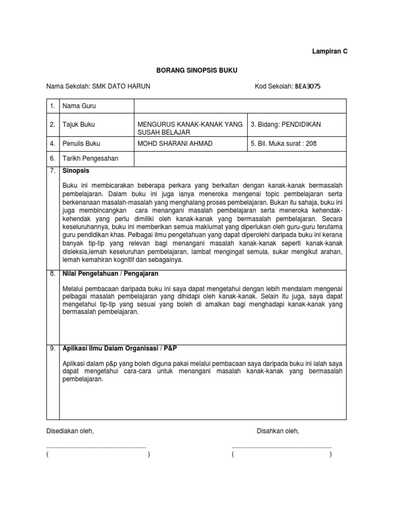 Sinopsis Buku Pdf