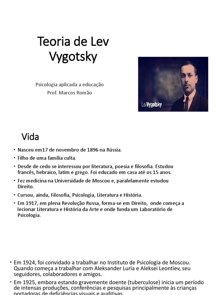 Teoria de Vygotsky: Aprendizagem e Linguagem | PDF | Aprendizado ...