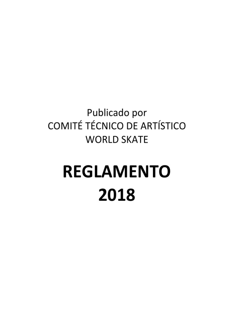 Reglamento World Skate de Deportes Sobre Ruedas PDF Descargar gratis