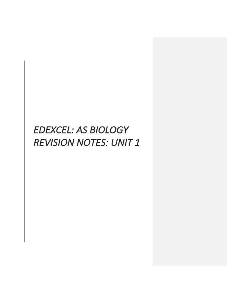 Edexcel IAL Biology Unit 1 Revision | PDF | Atrium (Heart) | Heart Valve